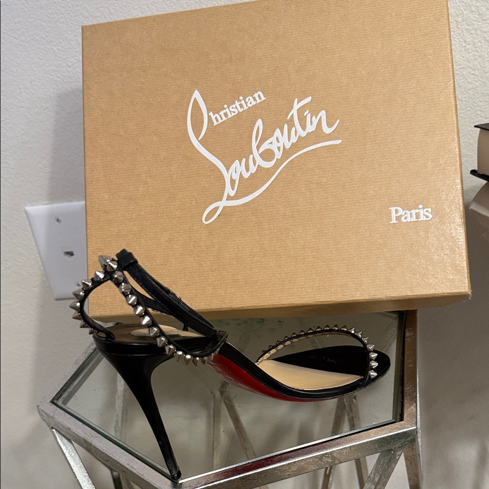 Christian Louboutin Black Heels with Silver Studs